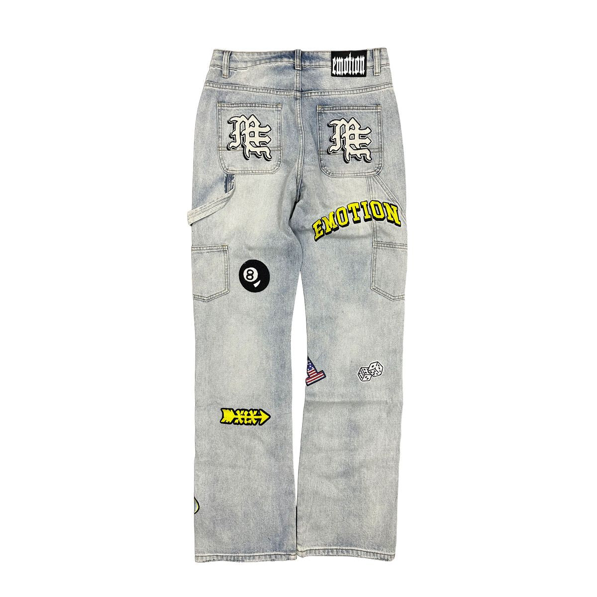 Mixed Emotions - Worker Patch Blue Jeans