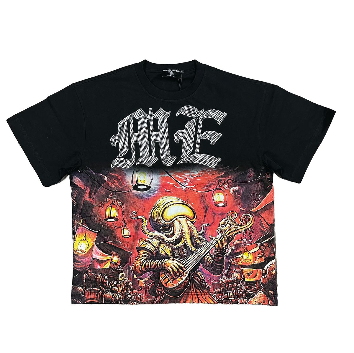 Mixed Emotions Shirt - Octopus Rhinestone